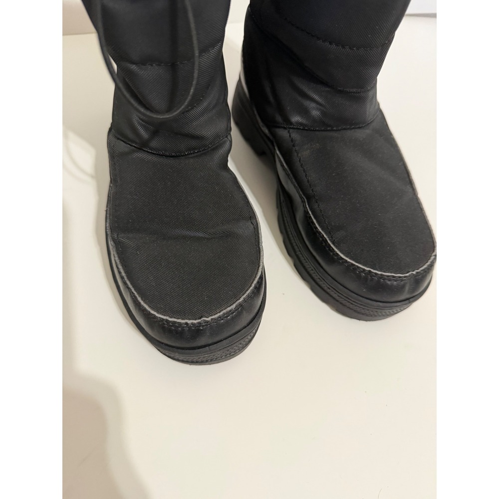 Northside Kids Size 2 Black Quilted Nylon Winter Snow Boots Faux Fur Lined - Picture 6 of 12